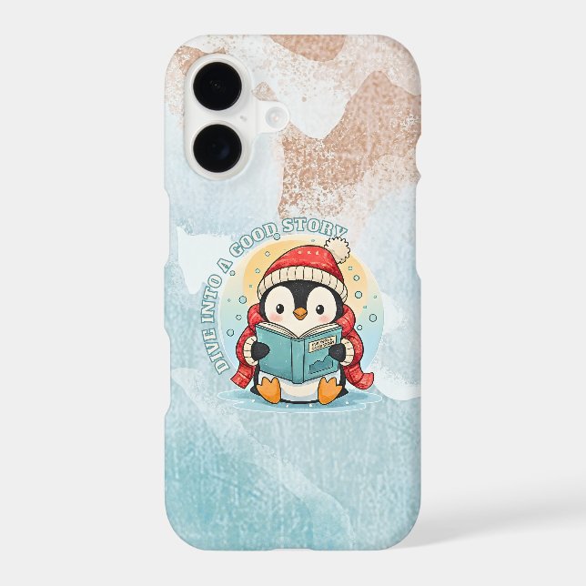 Future Reader Penguin iPhone 17 Slim Artistic Case (Back)