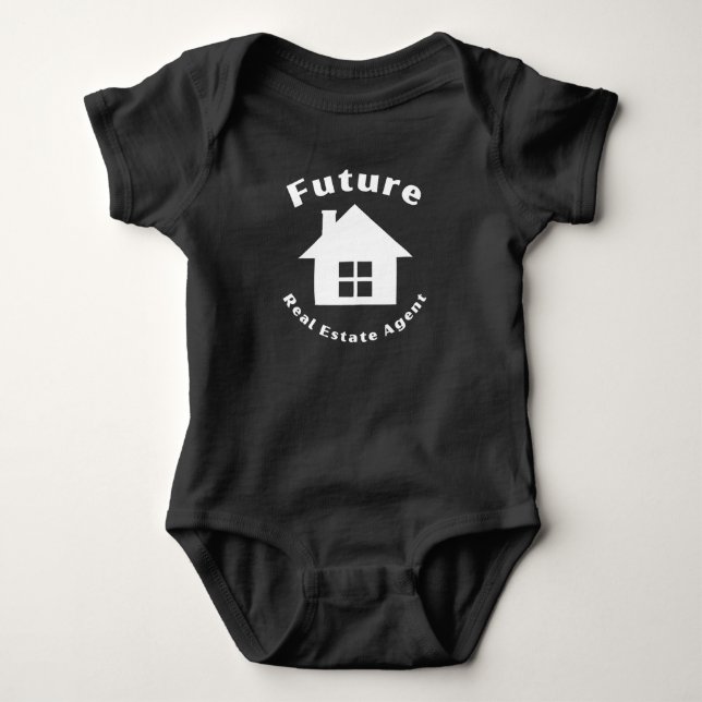 Future Real Estate Agent Funny Baby Bodysuit (Front)