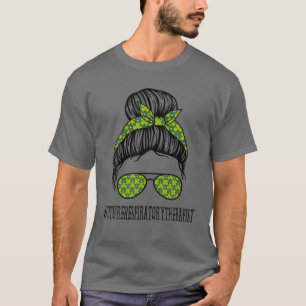 Future Respiratory Therapist Messy Bun St Patrick' T-Shirt