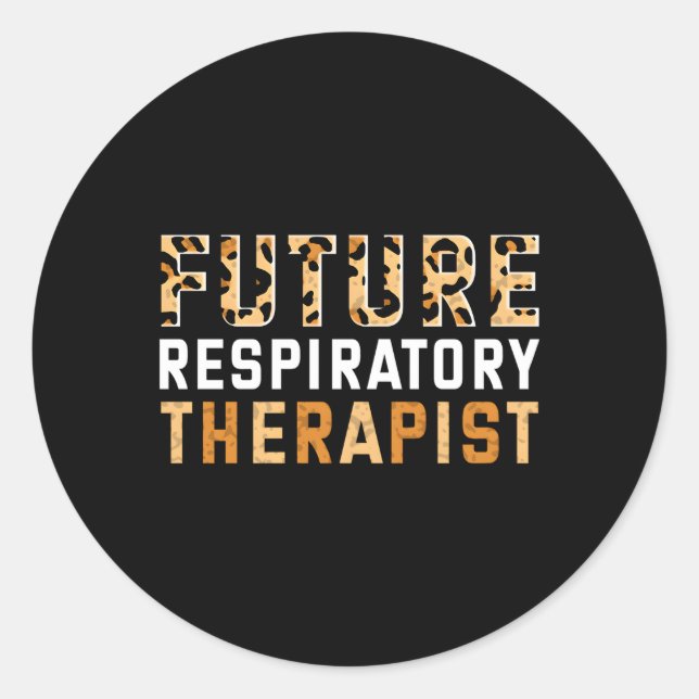 Future Respiratory Therapist Rt Student Classic Round Sticker (Front)
