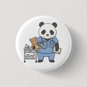 Future RN Panda: Adorable Medical Student 3 Cm Round Badge