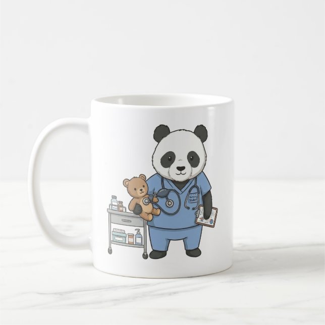 Future RN Panda: Adorable Medical Student  Coffee Mug (Left)