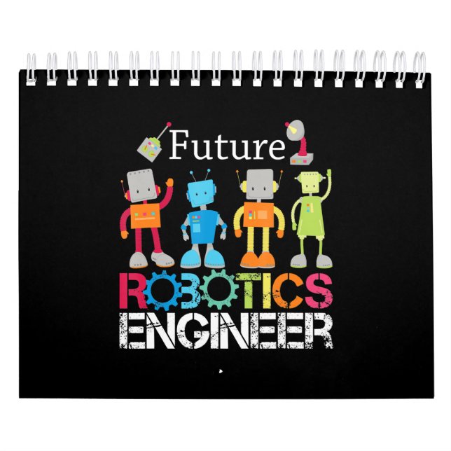 Future Robotics Engineer Robots Lover Costume Gift Calendar (Cover)