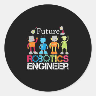 Future Robotics Engineer Robots Lover Costume Gift Classic Round Sticker