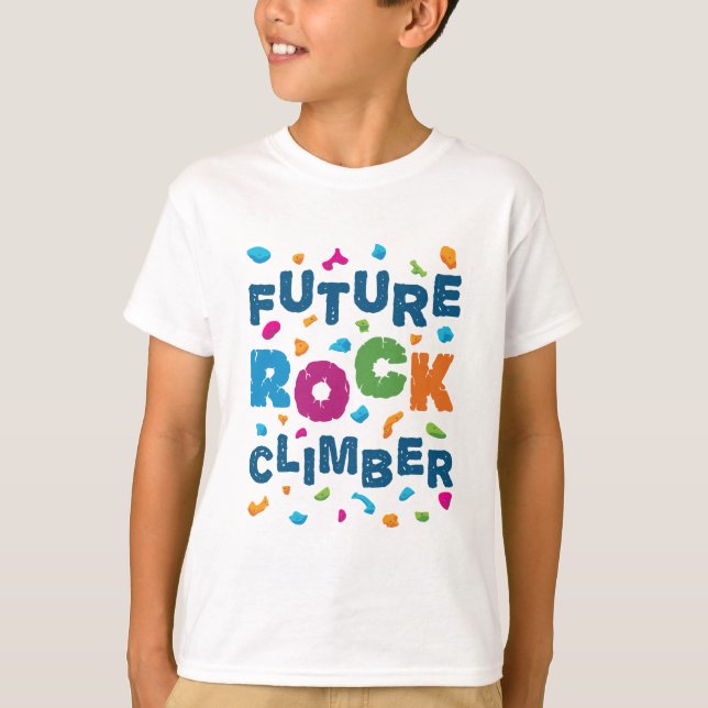 Future Rock Climber Climbing Bouldering T-Shirt (Front)