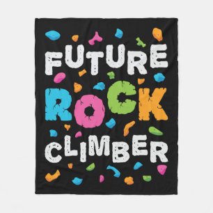 Future Rock Climber Fleece Blanket