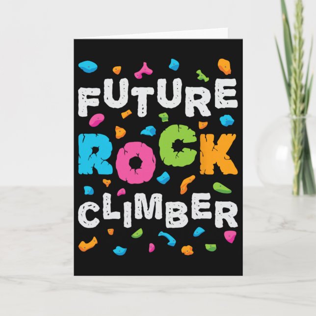 Future Rock Climber Mountain Climbing Bouldering B Card (Front)