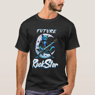 Future Rock Star Cat, Guitar Band Girls Boys Kids T-Shirt
