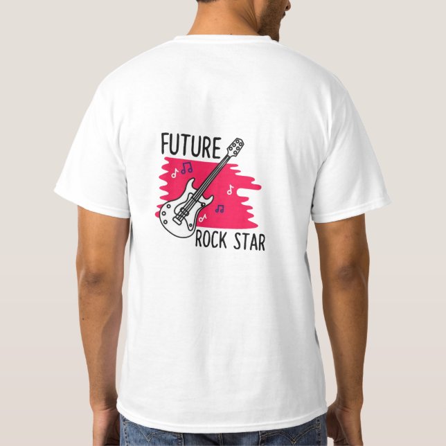 "Future Rock Star Graphic T-Shirt Design" (Back)
