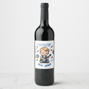 Future Rocker Rock N Roll Lotta Love Baby Boy  Wine Label