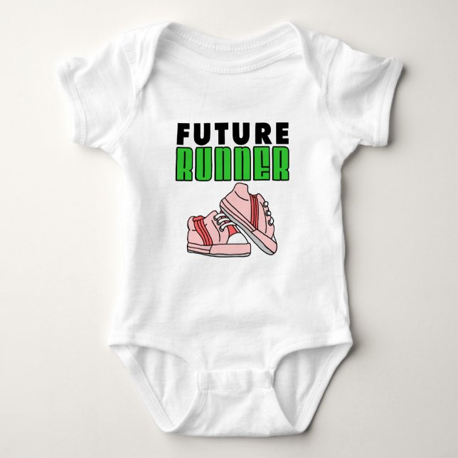 Future Runner Girl Baby Bodysuit (Front)