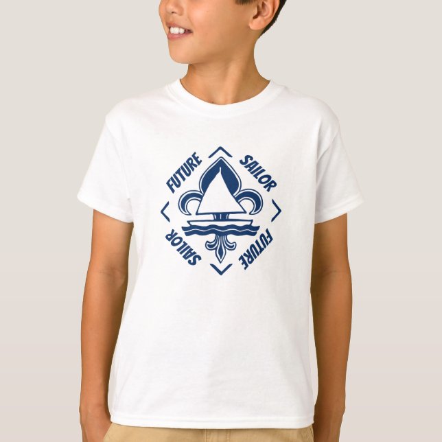 Future Sailor - Sailor to Be - Sailing Boat Navy T-Shirt (Front)