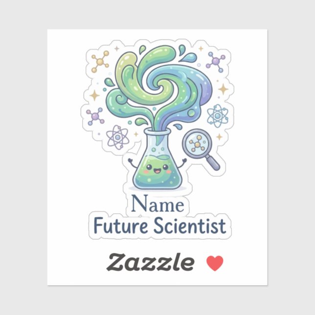 Future Scientist Personalised Name Beaker School (Sheet)
