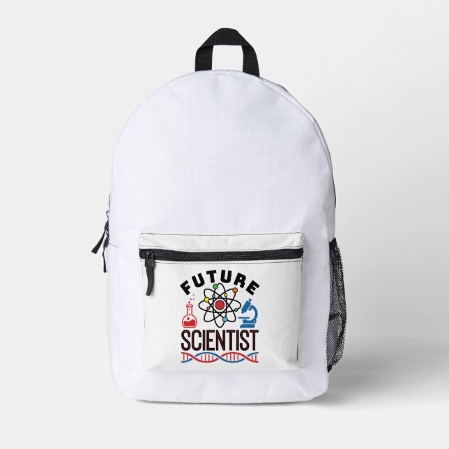 Future Scientist Science Lover STEM Printed Backpack (Front)