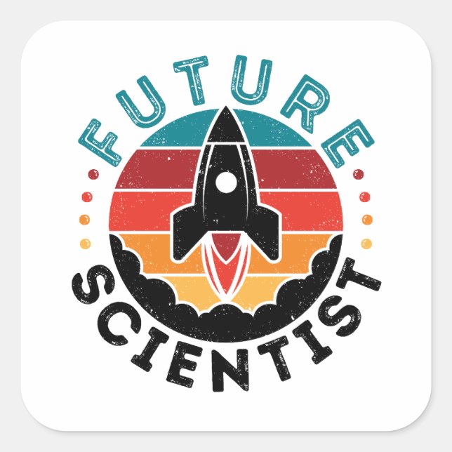 Future Scientist Square Sticker (Front)
