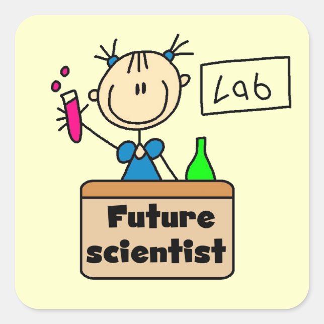 Future Scientist Square Sticker (Front)