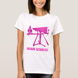 FUTURE SCIENTISTS 18TH CENTURY MICROSCOPE PINK T-Shirt