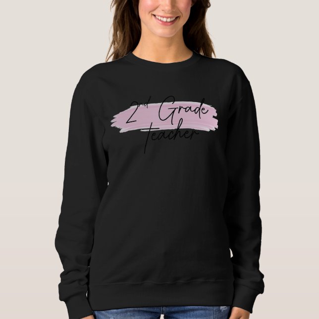 Future Second Grade Teacher 2nd Squad Crew Back To Sweatshirt (Front)