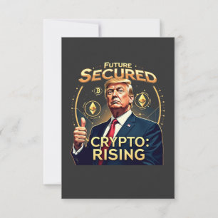 Future Secured Crypto Rising Trump Inaguration Day Thank You Card