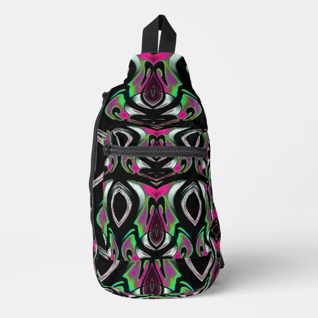 Future Shapes Metallic Pink Prism Sling Bag (Front)