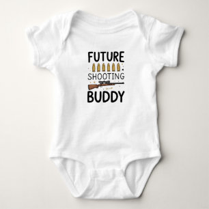 Future Shooting Buddy Baby , Gun Lover Dad Bodysuit