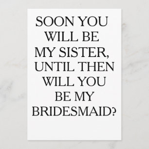 FUTURE SISTER BRIDESMAID CARD