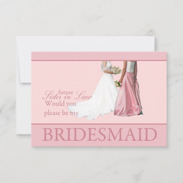 Future Sister in Law Please be Bridesmaid Invitation (Front)