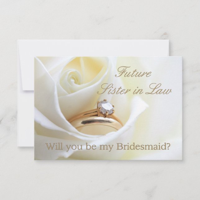 Future Sister in Law Please be Bridesmaid Invitation (Front)