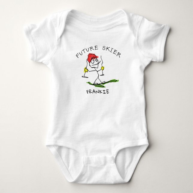 Future Skier Baby Bodysuit (Front)