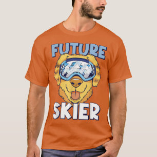 Future Skier Golden Retrievers Etreme Snow Ski T-Shirt