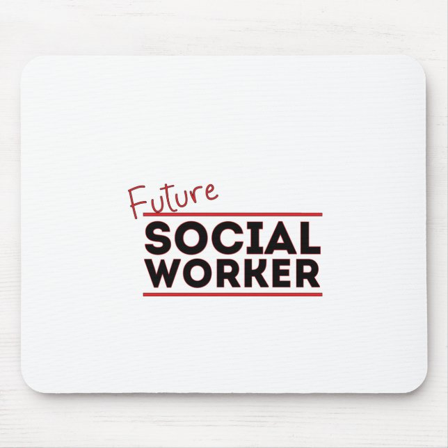 Future Social Worker Mouse Mat (Front)