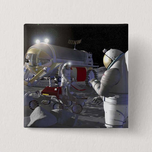 Future space exploration missions 11 15 cm square badge (Front)