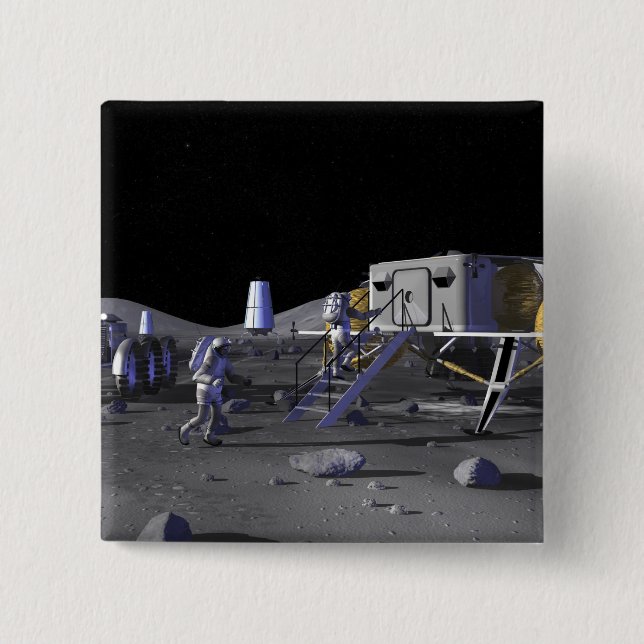 Future space exploration missions 13 15 cm square badge (Front)