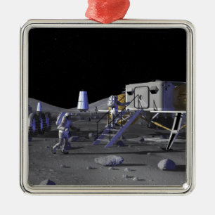 Future space exploration missions 13 metal tree decoration