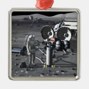 Future space exploration missions 2 metal tree decoration