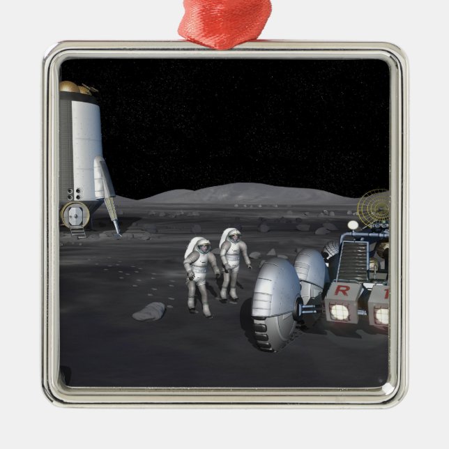 Future space exploration missions 3 metal tree decoration (Front)
