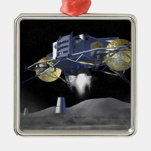 Future space exploration missions 4 metal tree decoration