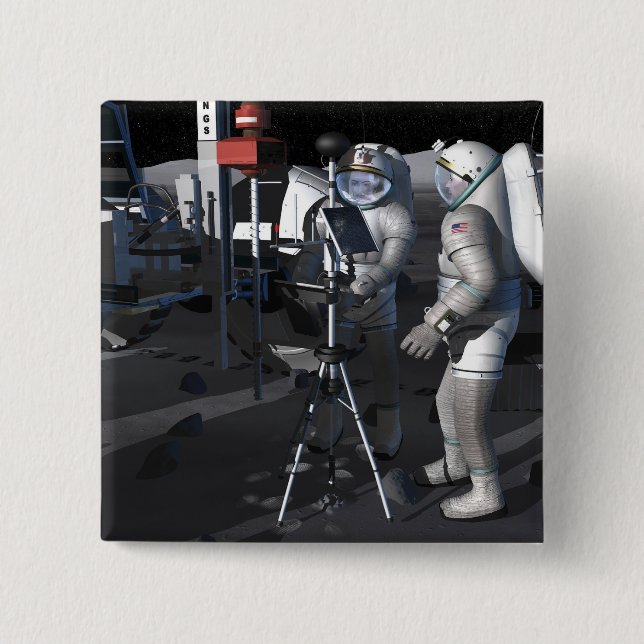 Future space exploration missions 5 15 cm square badge (Front)