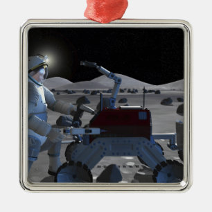 Future space exploration missions 7 metal tree decoration