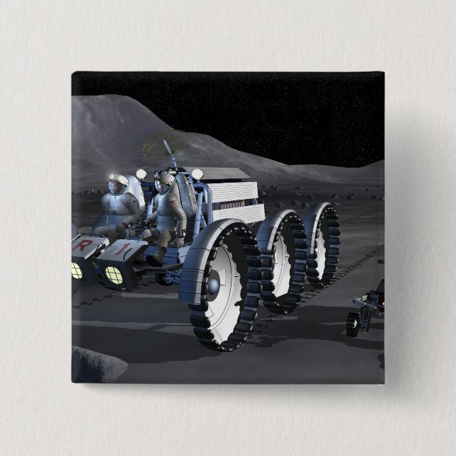 Future space exploration missions 8 15 cm square badge (Front)