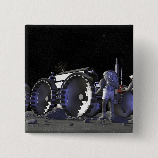 Future space exploration missions 9 15 cm square badge (Front)