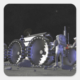 Future space exploration missions 9 square sticker