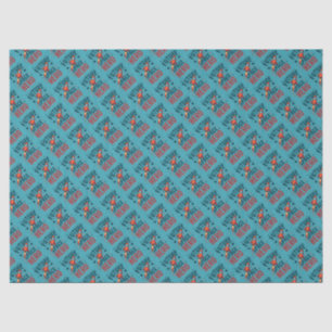 Future Space Hero Retro Rocket Ship Design Tissue Paper