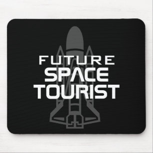 Future Space Tourist shuttle launch mouse pad