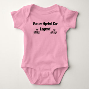 Future Sprint Car Legend pink Baby Bodysuit