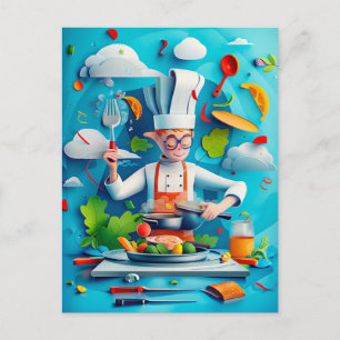 Future Star Chef Dream for Kids Description: Holiday Postcard
