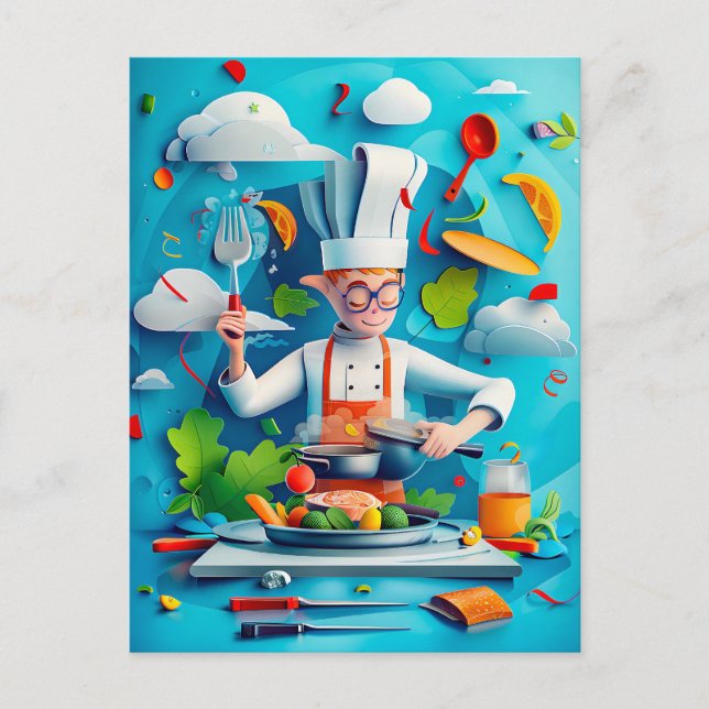  Future Star Chef Dream for Kids  Description: Holiday Postcard (Front)