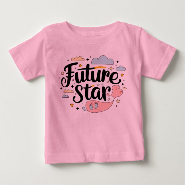 Future Star - Whimsical Baby Bump T-Shirt (Front)