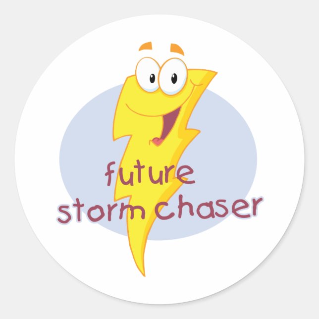 Future Storm Chaser Classic Round Sticker (Front)