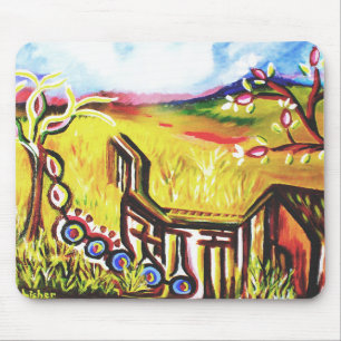 Future summer in the countryside art mouse mat